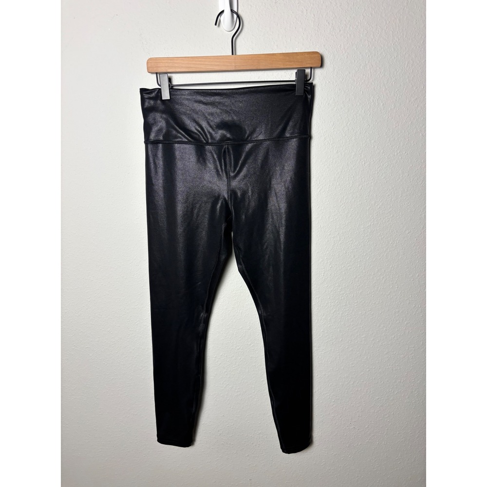 Athleta Elation Matte Foil Shine 7/8 Tight Black Metallic Leggings Medium